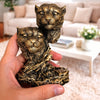 Twin Panther Statue – Decorative Animal Figurine